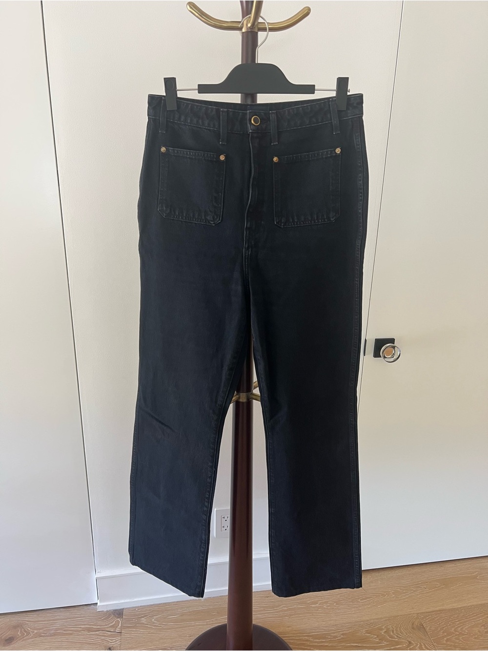 KHAITE Black Boot-Cut Women’s Jeans